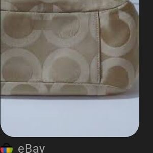 Coach Tan and Cream Bag